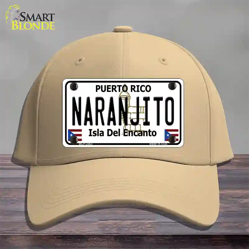 Naranjito Puerto Rico Novelty License Plate Hat Cotton / Khaki