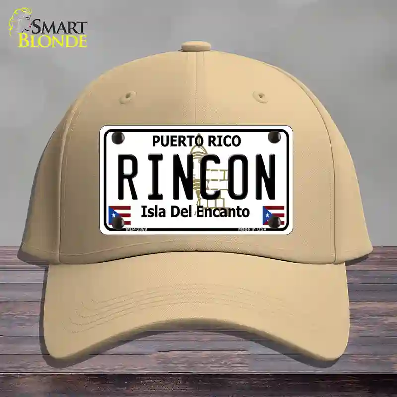 Rincon Puerto Rico Novelty License Plate Hat Cotton / Khaki