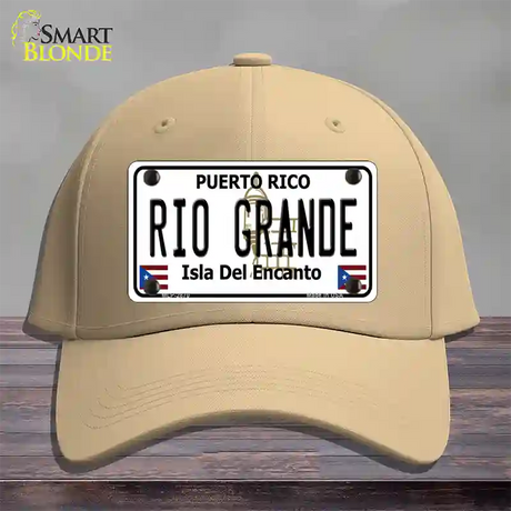 Rio Grande Puerto Rico Novelty License Plate Hat Cotton / Khaki