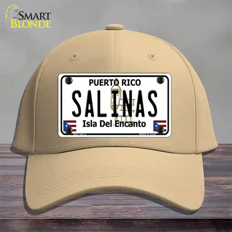 Salinas Puerto Rico Novelty License Plate Hat Cotton / Khaki