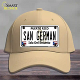 San German Puerto Rico Novelty License Plate Hat Cotton / Khaki