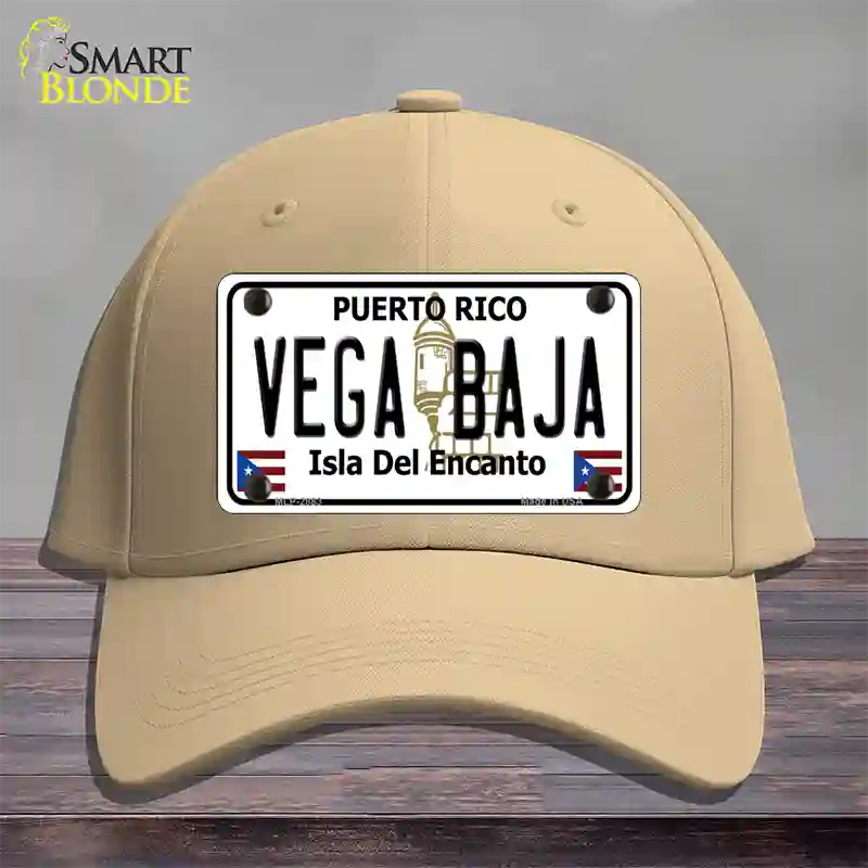 Vega Baja Puerto Rico Novelty License Plate Hat Cotton / Khaki