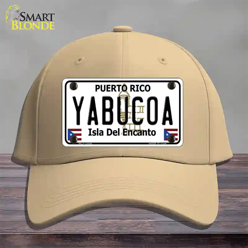 Yabucoa Puerto Rico Novelty License Plate Hat Cotton / Khaki