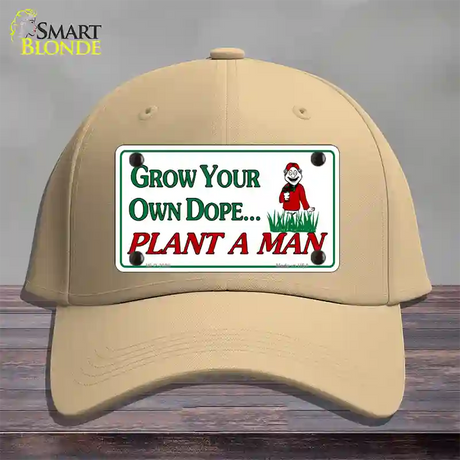 Grow Dope Novelty License Plate Hat Cotton / Khaki