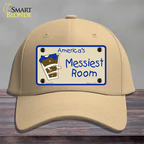 Americas Messiest Room Novelty License Plate Hat Cotton / Khaki