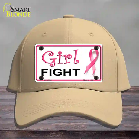 Girl Fight Novelty License Plate Hat Sign Cotton / Khaki