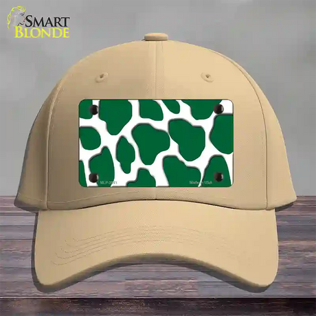 Green White Giraffe Novelty License Plate Hat Cotton / Khaki