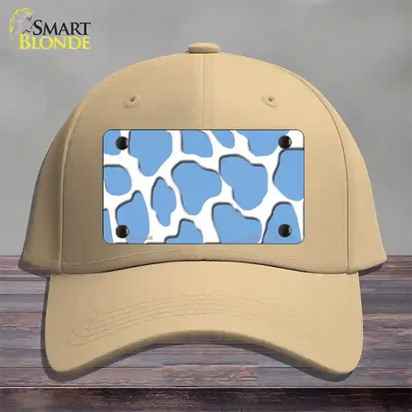 Light Blue White Giraffe Novelty License Plate Hat Cotton / Khaki