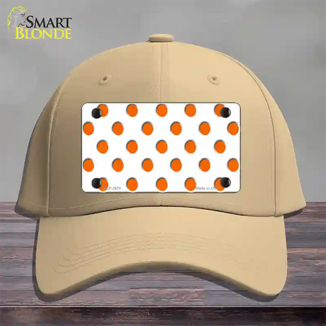 Orange White Polka Dot Novelty License Plate Hat Cotton / Khaki