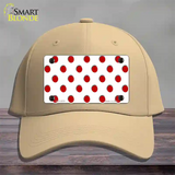 Red White Polka Dot Novelty License Plate Hat Cotton / Khaki