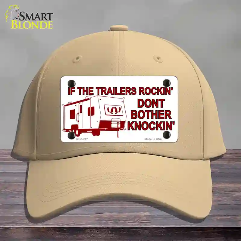 If Trailers Rockin Novelty License Plate Hat Cotton / Khaki