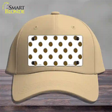 Brown White Polka Dot Novelty License Plate Hat Cotton / Khaki