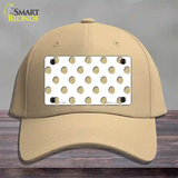 Gold White Polka Dot Novelty License Plate Hat Cotton / Khaki