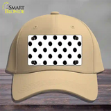 Black White Polka Dot Novelty License Plate Hat Cotton / Khaki