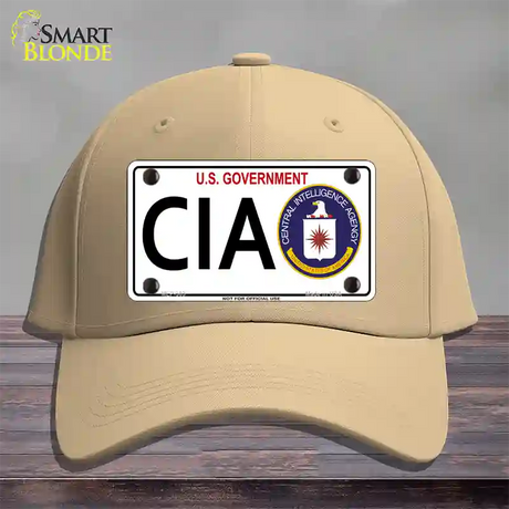 CIA Novelty License Plate Hat Cotton / Khaki