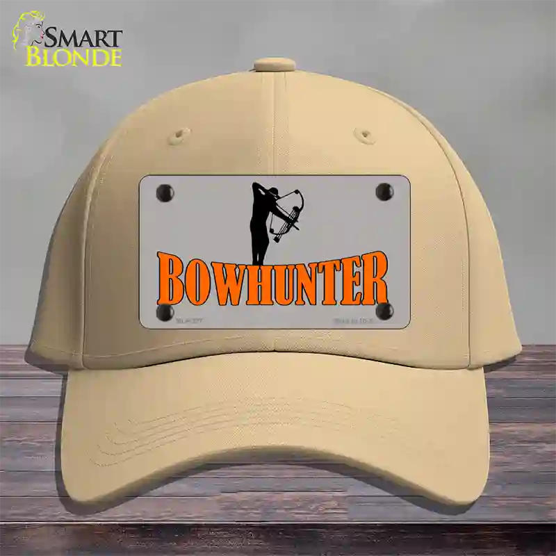 Bow Hunter Novelty License Plate Hat Cotton / Khaki