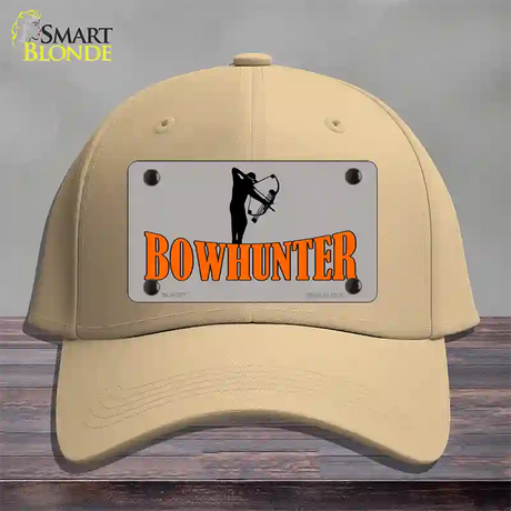 Bow Hunter Novelty License Plate Hat Cotton / Khaki