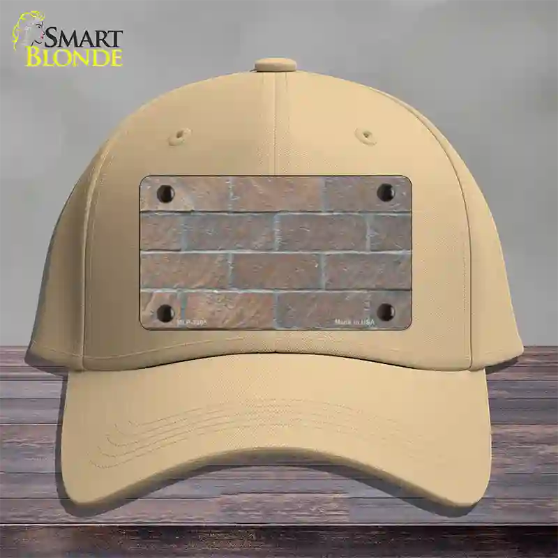 Brick Wall Novelty License Plate Hat Cotton / Khaki