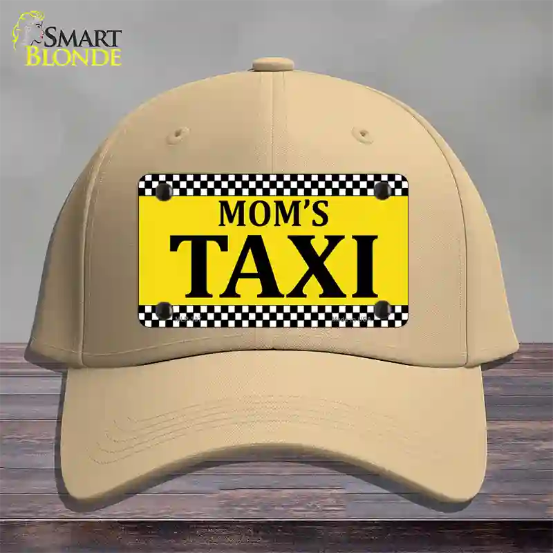 Moms Taxi Novelty License Plate Hat Cotton / Khaki