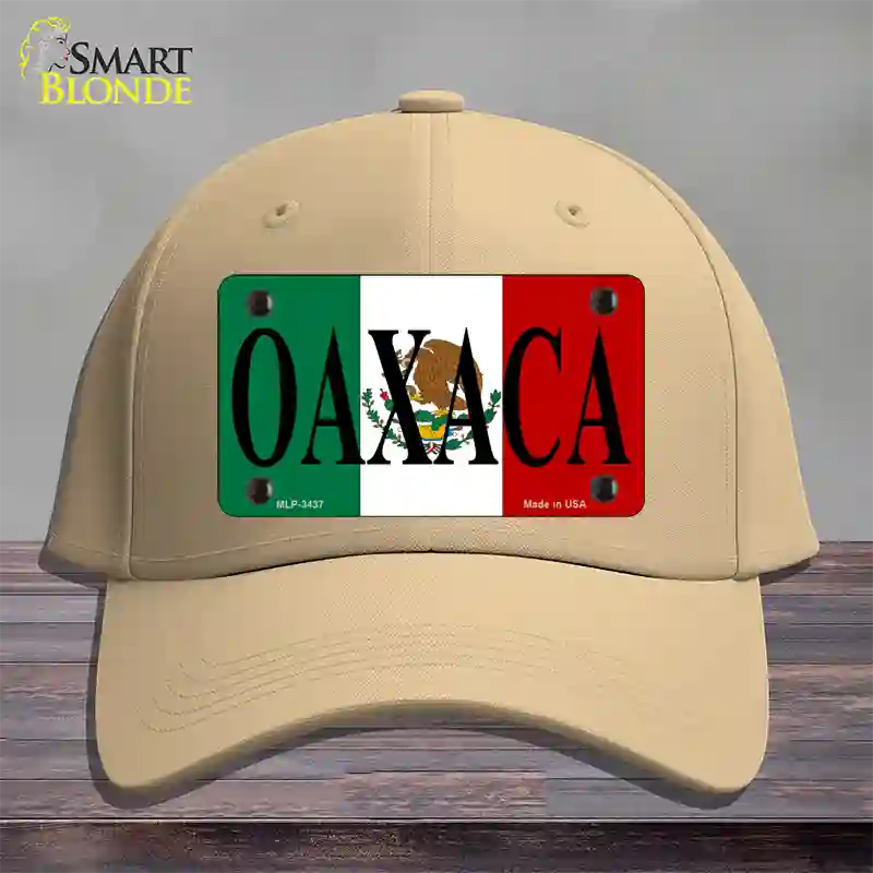 Oaxaca Novelty License Plate Hat Cotton / Khaki