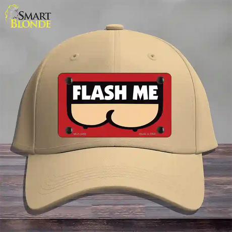 Flash Me Novelty License Plate Hat Cotton / Khaki