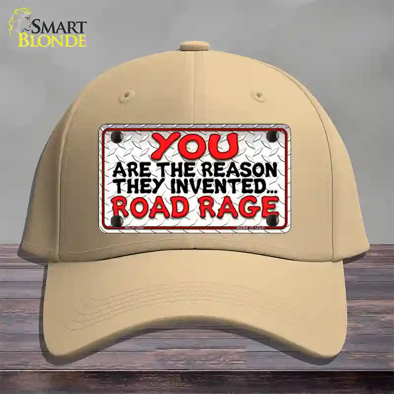 Invented Road Rage Novelty License Plate Hat Cotton / Khaki