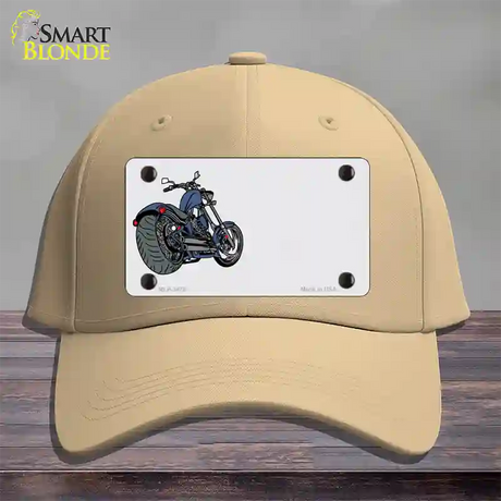 Motorcycle Offset Novelty License Plate Hat Cotton / Khaki