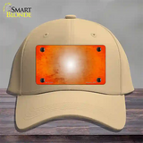 Orange White Fade Scratched Novelty License Plate Hat Cotton / Khaki