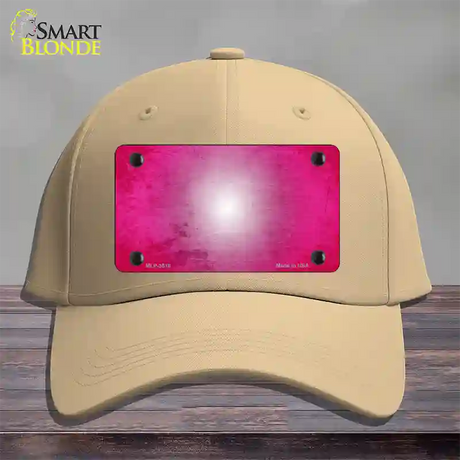 Pink White Fade Scratched Novelty License Plate Hat Cotton / Khaki