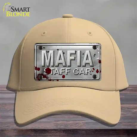 Mafia Staff Car Novelty License Plate Hat Cotton / Khaki