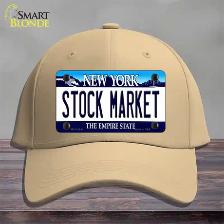 Stock Market New York Novelty License Plate Hat Cotton / Khaki