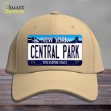 Central Park New York Novelty License Plate Hat Cotton / Khaki