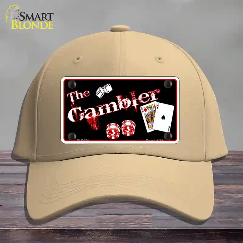 Gambler Novelty License Plate Hat Cotton / Khaki