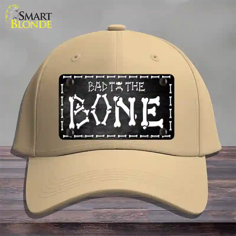 Bad To The Bone Skull Novelty License Plate Hat Cotton / Khaki