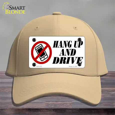 Hang Up And Drive Novelty License Plate Hat Cotton / Khaki