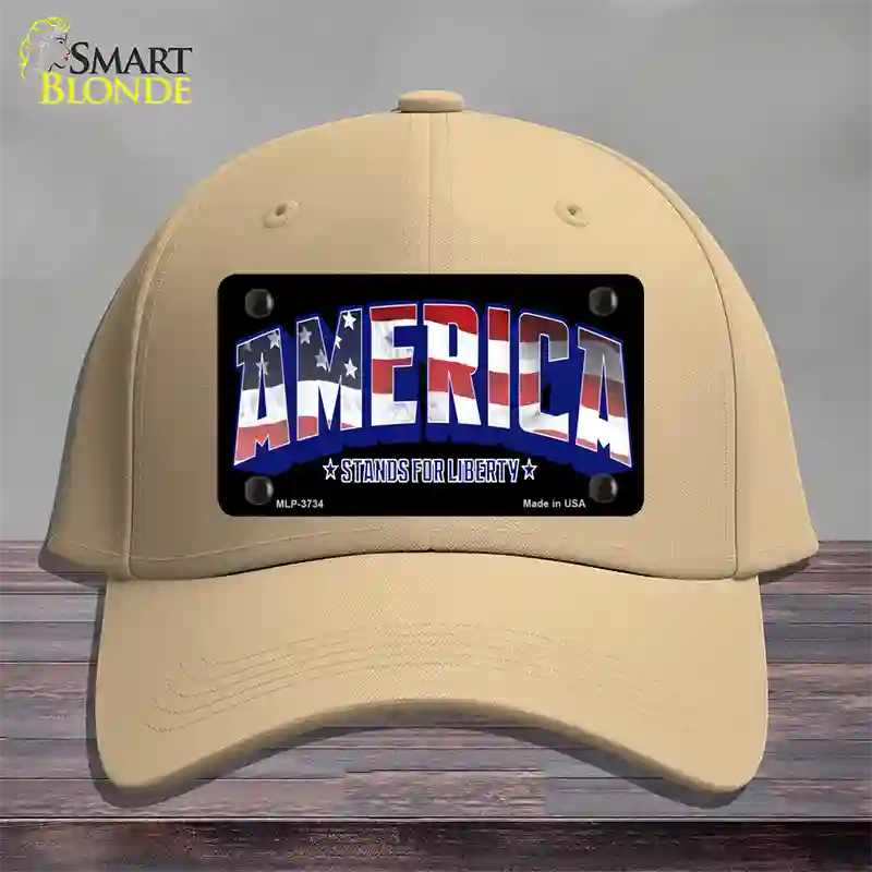 America Novelty License Plate Hat Cotton / Khaki