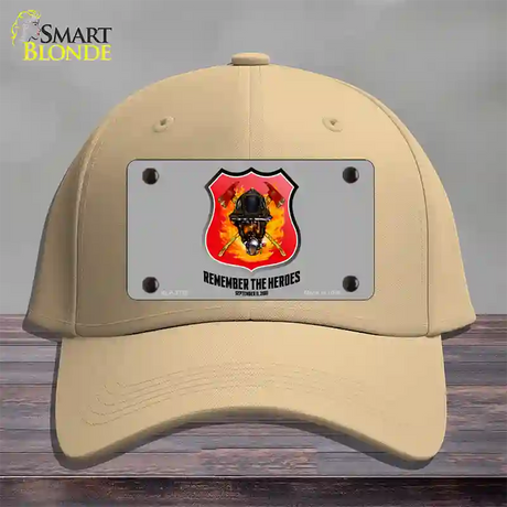 Remember The Heroes Novelty License Plate Hat Cotton / Khaki