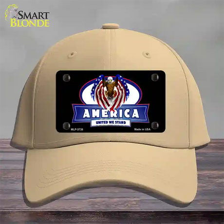 America United Novelty License Plate Hat Cotton / Khaki