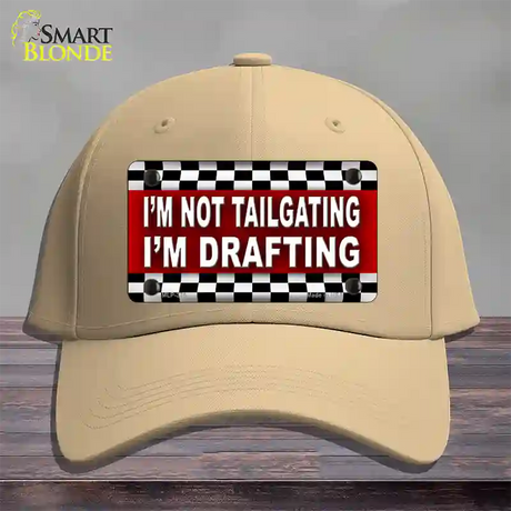 Not Tailgating Drafting Novelty License Plate Hat Cotton / Khaki