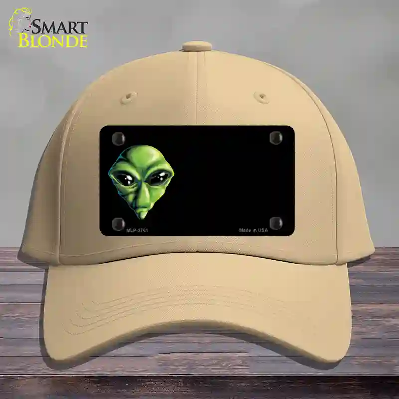 Alien Offset Novelty License Plate Hat Cotton / Khaki