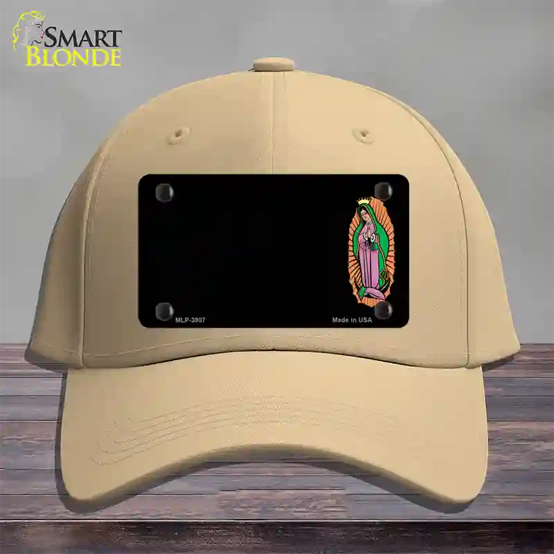 Virgin Mary Offset Novelty License Plate Hat Cotton / Khaki