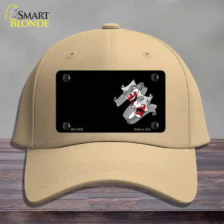 Theater Drama Offset Novelty License Plate Hat Cotton / Khaki