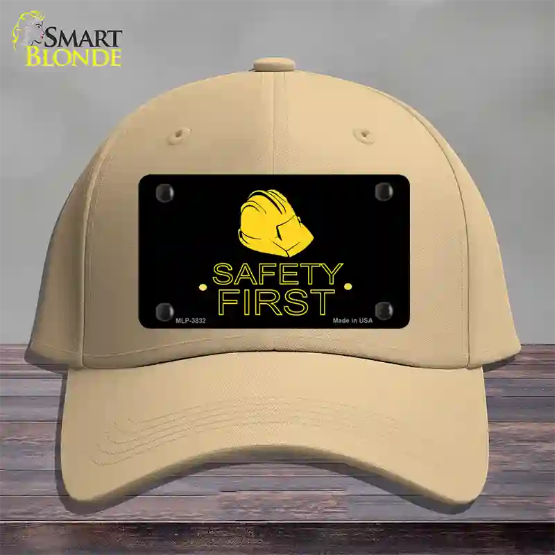 Safety First Novelty License Plate Hat Cotton / Khaki