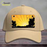 Southwest Orange Sunset Novelty License Plate Hat Cotton / Khaki