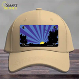 Southwest Purple Sunset Novelty License Plate Hat Cotton / Khaki