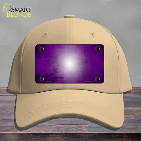 Purple White Fade Scratched Novelty License Plate Hat Cotton / Khaki