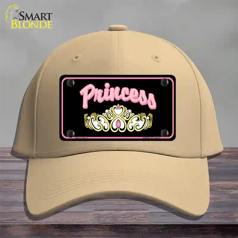 Princess Tiara Novelty License Plate Hat Cotton / Khaki