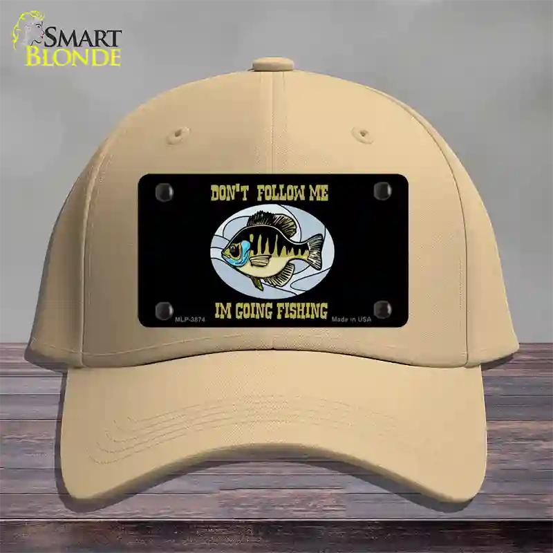 Dont Follow Me Novelty License Plate Hat Cotton / Khaki