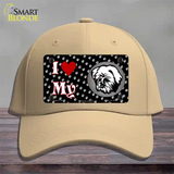 I Love My Lhasa Apso Novelty License Plate Hat Cotton / Khaki