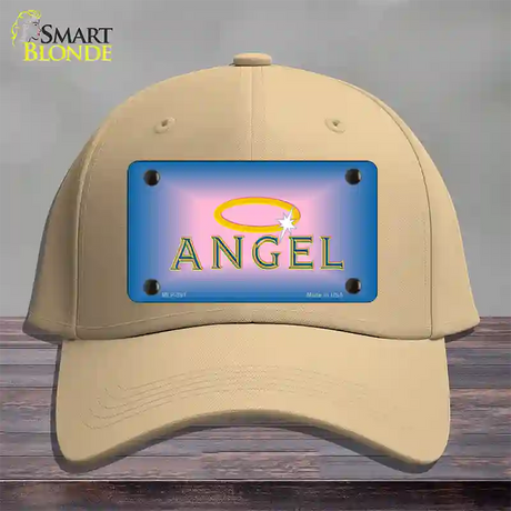 Angel Novelty License Plate Hat Cotton / Khaki